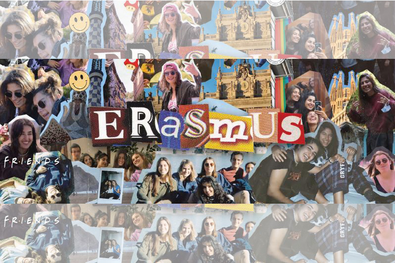 colagem de fotos de estudantes